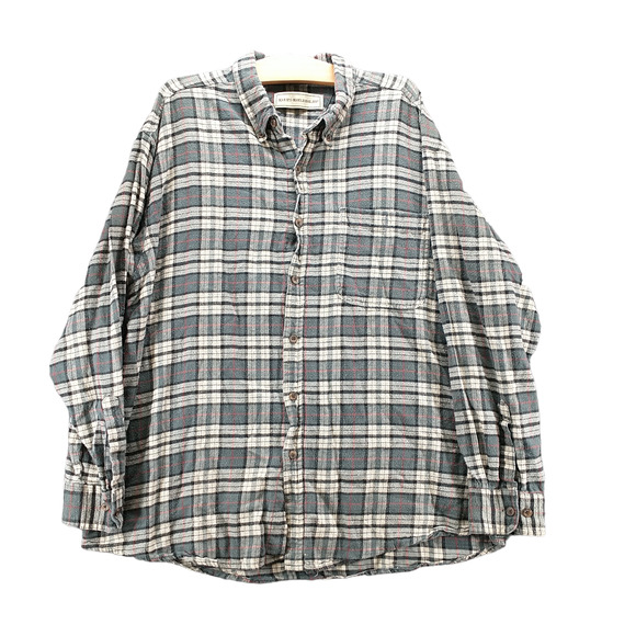 Bit & Bridle Men's Flannel Button-Down Shirt Multi Plaid 2X Long Sleeve Cotton - Picture 1 of 13